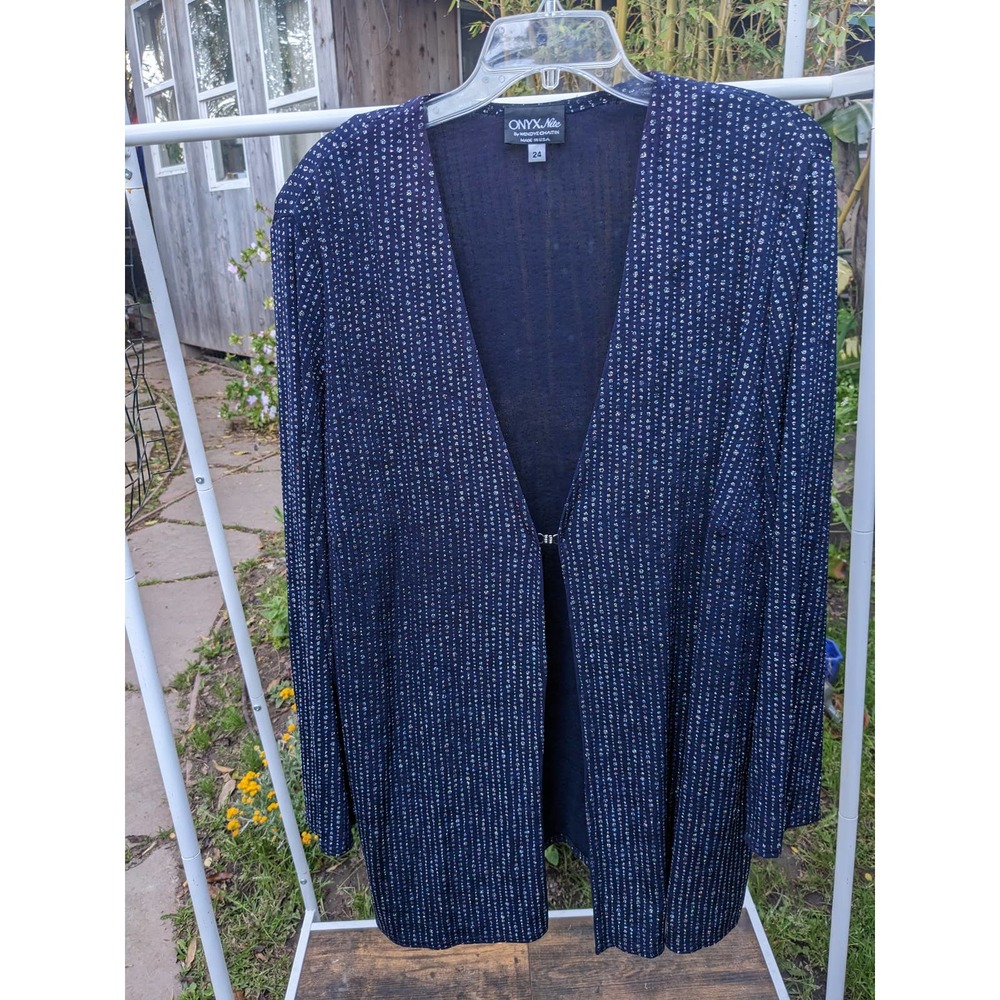 Vintage Onyx Nite by Wendy Chaitin Plus Size Party Jacket
